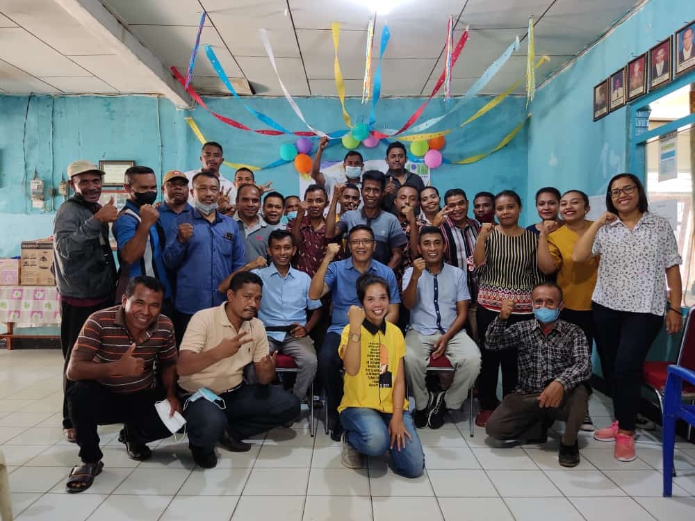 Foto Direktur bersama seluruh Pegawai PDAM Belu pada saat HUT PDAM Belu ke 40